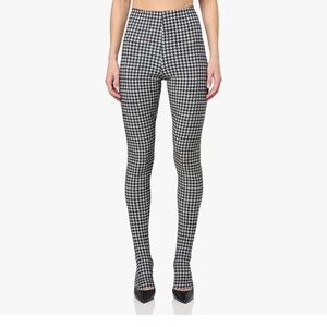 Norma Kamali Large Houndstooth Legging w/Footie